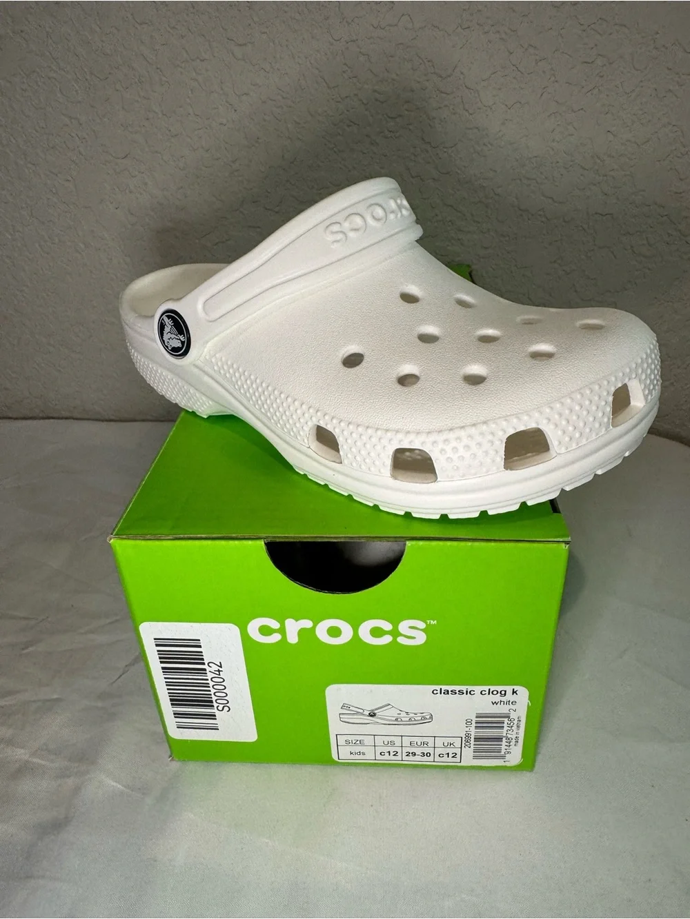 CROCS Kids Classic Clog in White